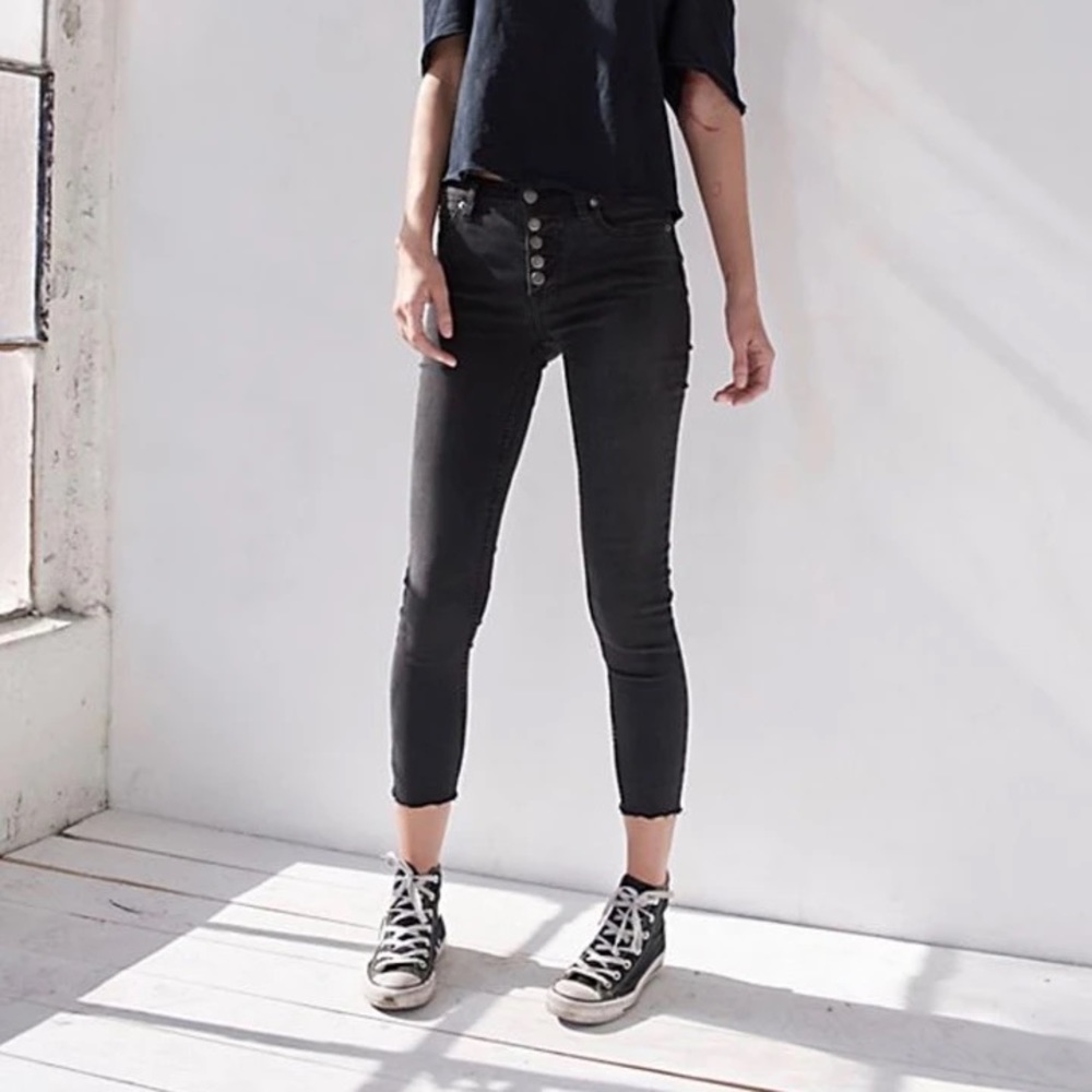Free People Reagan Button Front Jeans